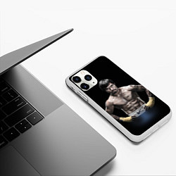 Чехол iPhone 11 Pro матовый Мэнни Пакьяо, цвет: 3D-белый — фото 2