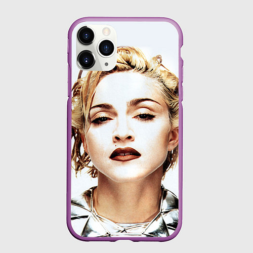 Чехол iPhone 11 Pro матовый Мадонна / 3D-Фиолетовый – фото 1
