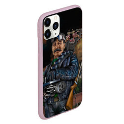 Чехол iPhone 11 Pro матовый Сталин военный, цвет: 3D-розовый — фото 2