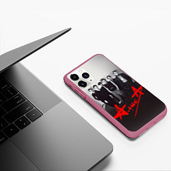 Чехол iPhone 11 Pro матовый АлисА: Трасса E95, цвет: 3D-малиновый — фото 2