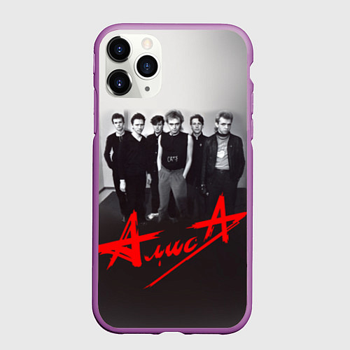 Чехол iPhone 11 Pro матовый АлисА: Трасса E95 / 3D-Фиолетовый – фото 1