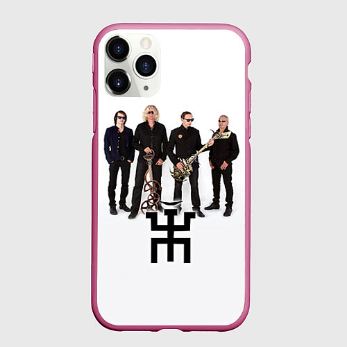 Чехол iPhone 11 Pro матовый Группа Пикник / 3D-Малиновый – фото 1