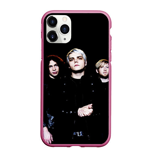 Чехол iPhone 11 Pro матовый My Chemical Romance / 3D-Малиновый – фото 1