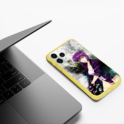 Чехол iPhone 11 Pro матовый Призрак в доспехах, цвет: 3D-желтый — фото 2