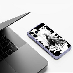 Чехол iPhone 11 Pro матовый Hatsune Miku, цвет: 3D-светло-сиреневый — фото 2