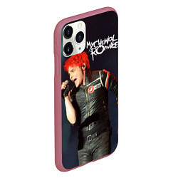 Чехол iPhone 11 Pro матовый Gerard Way, цвет: 3D-малиновый — фото 2