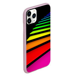 Чехол iPhone 11 Pro матовый Радужная лестница, цвет: 3D-розовый — фото 2