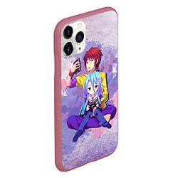 Чехол iPhone 11 Pro матовый No Game No Life, цвет: 3D-малиновый — фото 2