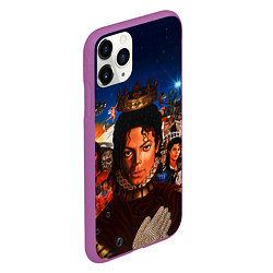 Чехол iPhone 11 Pro матовый Michael Jackson: Pop King, цвет: 3D-фиолетовый — фото 2