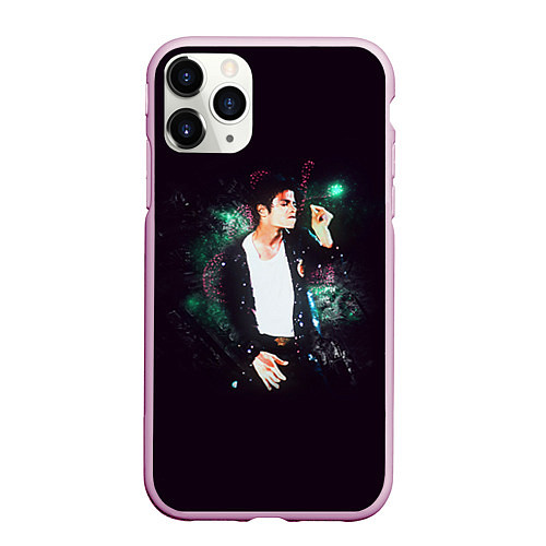 Чехол iPhone 11 Pro матовый Michael Jackson / 3D-Розовый – фото 1