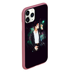 Чехол iPhone 11 Pro матовый Michael Jackson, цвет: 3D-малиновый — фото 2