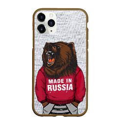 Чехол iPhone 11 Pro матовый Made in Russia, цвет: 3D-коричневый