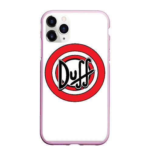 Чехол iPhone 11 Pro матовый Duff / 3D-Розовый – фото 1