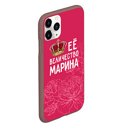 Чехол iPhone 11 Pro матовый Её величество Марина, цвет: 3D-коричневый — фото 2