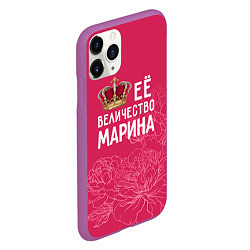 Чехол iPhone 11 Pro матовый Её величество Марина, цвет: 3D-фиолетовый — фото 2