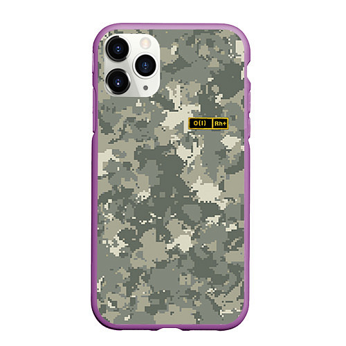 Чехол iPhone 11 Pro матовый O I + / 3D-Фиолетовый – фото 1