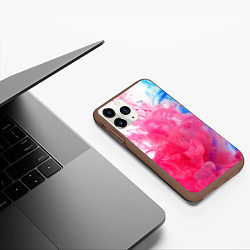 Чехол iPhone 11 Pro матовый Взрыв красок, цвет: 3D-коричневый — фото 2