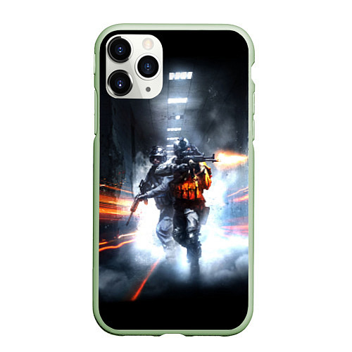 Чехол iPhone 11 Pro матовый Battlefield Hardline / 3D-Салатовый – фото 1