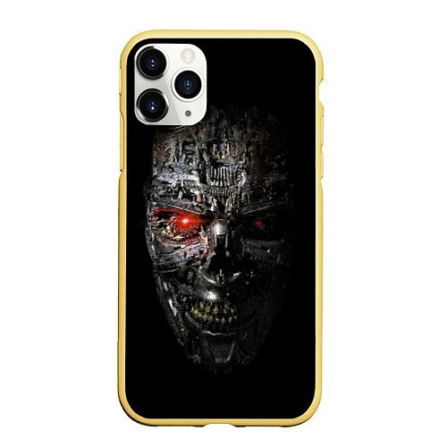 Чехол iPhone 11 Pro матовый Терминатор: Генезис / 3D-Желтый – фото 1