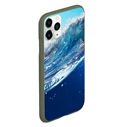 Чехол iPhone 11 Pro матовый Стихия воды, цвет: 3D-темно-зеленый — фото 2