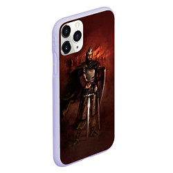 Чехол iPhone 11 Pro матовый Русский богатырь, цвет: 3D-светло-сиреневый — фото 2