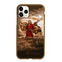 Чехол iPhone 11 Pro матовый Русь священная, цвет: 3D-коричневый