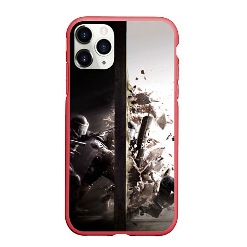 Чехол iPhone 11 Pro матовый SWAT / 3D-Красный – фото 1