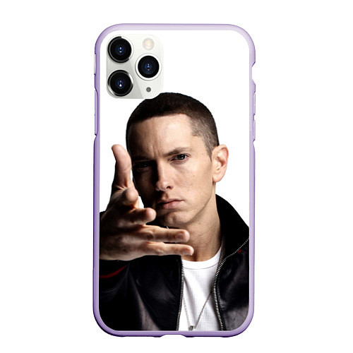 Чехол iPhone 11 Pro матовый Eminem / 3D-Светло-сиреневый – фото 1