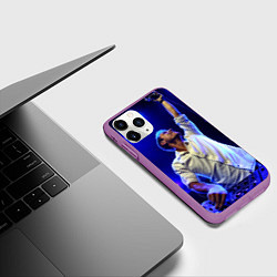 Чехол iPhone 11 Pro матовый Armin Van Buuren, цвет: 3D-фиолетовый — фото 2