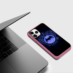 Чехол iPhone 11 Pro матовый Военная разведка, цвет: 3D-малиновый — фото 2