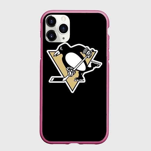 Чехол iPhone 11 Pro матовый Pittsburgh Penguins: Crosby / 3D-Малиновый – фото 1