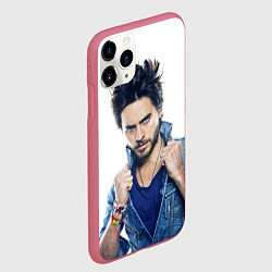 Чехол iPhone 11 Pro матовый Джаред Лето, цвет: 3D-малиновый — фото 2