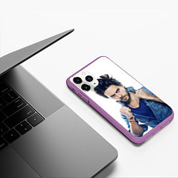 Чехол iPhone 11 Pro матовый Джаред Лето, цвет: 3D-фиолетовый — фото 2