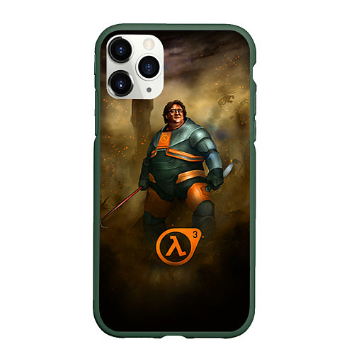 Чехол iPhone 11 Pro матовый HL3: Gabe Newell / 3D-Темно-зеленый – фото 1