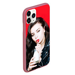 Чехол iPhone 11 Pro матовый Charli XCX, цвет: 3D-малиновый — фото 2