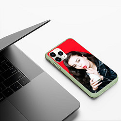 Чехол iPhone 11 Pro матовый Charli XCX, цвет: 3D-салатовый — фото 2