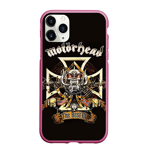 Чехол iPhone 11 Pro матовый Motorhead: The best of / 3D-Малиновый – фото 1