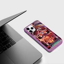 Чехол iPhone 11 Pro матовый Iron Maiden: Dead Rider, цвет: 3D-фиолетовый — фото 2