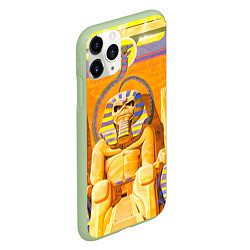 Чехол iPhone 11 Pro матовый Iron Maiden: Pharaon, цвет: 3D-салатовый — фото 2