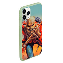 Чехол iPhone 11 Pro матовый Iron Maiden: Crash arrow, цвет: 3D-салатовый — фото 2
