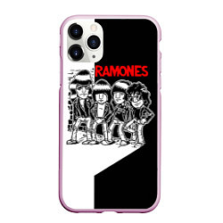 Чехол iPhone 11 Pro матовый Ramones Boys, цвет: 3D-розовый