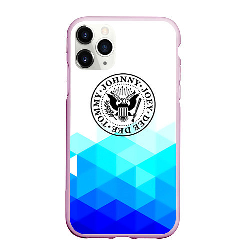 Чехол iPhone 11 Pro матовый Ramones Geomerty / 3D-Розовый – фото 1