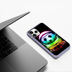 Чехол iPhone 11 Pro матовый Панда космонавт, цвет: 3D-светло-сиреневый — фото 2