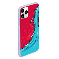 Чехол iPhone 11 Pro матовый Water Elemental, цвет: 3D-светло-сиреневый — фото 2