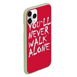 Чехол iPhone 11 Pro матовый You'll never walk alone, цвет: 3D-салатовый — фото 2