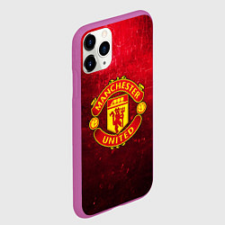 Чехол iPhone 11 Pro матовый Манчестер Юнайтед, цвет: 3D-фиолетовый — фото 2