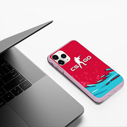 Чехол iPhone 11 Pro матовый CS:GO Water Elemental, цвет: 3D-розовый — фото 2
