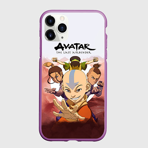 Чехол iPhone 11 Pro матовый Avatar: The last airbender / 3D-Фиолетовый – фото 1