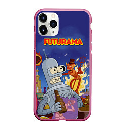 Чехол iPhone 11 Pro матовый Futurama Devil