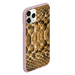 Чехол iPhone 11 Pro матовый Змеиная кожа, цвет: 3D-розовый — фото 2